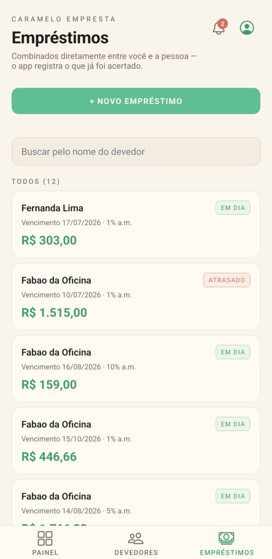 Detalhe Interno do Empréstimo